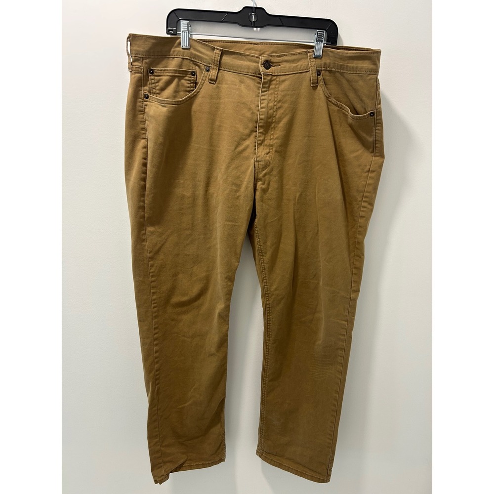 Levis 541 Athletic Taper Brown Khaki Jeans Mens 40x32 WaterLess Stretch Pants